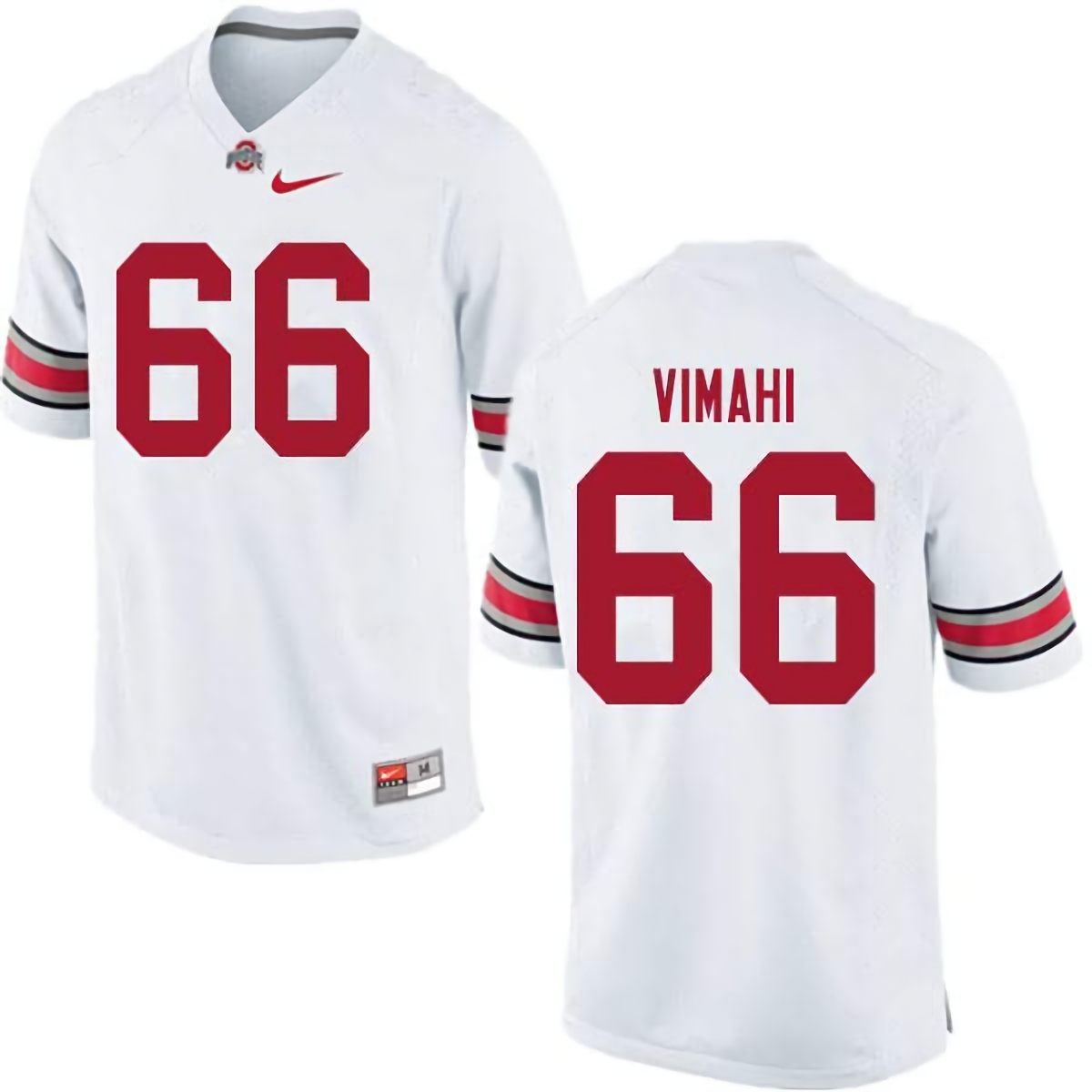 Enokk Vimahi Ohio State Buckeyes Men's NCAA #66 Nike White College Stitched Football Jersey FRJ0556OI